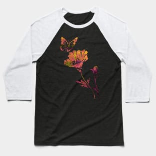 Flower orange Baseball T-Shirt